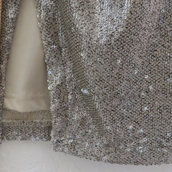 Express* Women's Fully Lined Sequins Slip-On Elastic Waist Split Skirt~ Medium - Picture 9 of 10